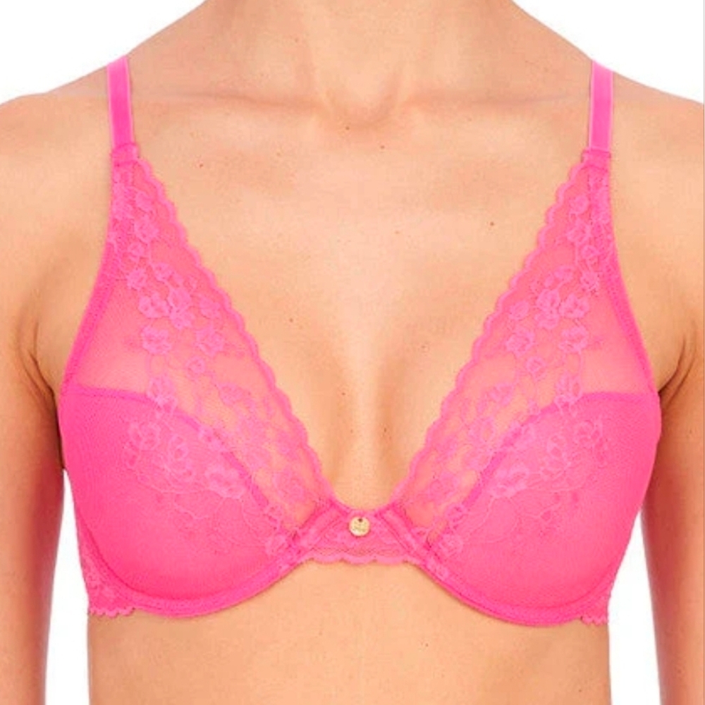 Natori Cherry Blossom Convertible Underwire Bra 32DD Pink Lace